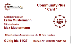 GCN CommunityPlus Card | 1 Jahr